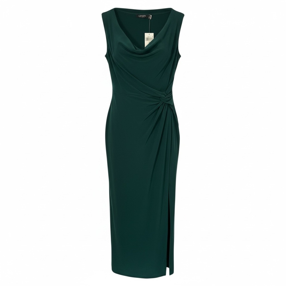 Lauren Ralph Lauren Jersey Column Gown Womens 12 NWT Off Shoulder Sleeveless